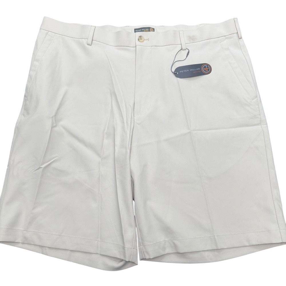 Peter Millar Golf Shorts‎ Mens 38 Stone Beige Wicking Performance MC0EB82 NWT